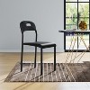 Outdoor Patio Dining Chairs, Stackable Plastic Kitchen Chairs, Steel Legs Support, Waterproof & Stain-Resistant, Easy Assembly for Home, Office - 3 of 4