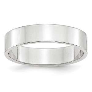 Black Bow Jewelry 5mm 14K Rose, White, or Yellow Gold Lightweight Flat Standard Fit Band - 1 of 4