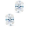 SHINE by Sterling Forever Sterling Silver Oval Cut Prong Set Stud Earrings - 3 of 4