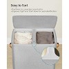 Laundry Basket, 44.9 Gal. Laundry Hamper, 2 Compartments, Easy Assembly, with Lid and Handles, Removable Inner Bags - 3 of 4
