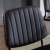 HDZNVF Set of 2 Dining Chairs Mid Century Modern Retro Faux Leather Chair, Black PU - 3 of 4