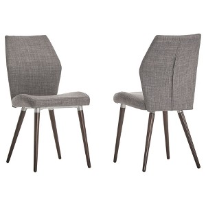 Winona Espresso Mid Century Angled Chair (Set Of 2) - Smoke - Inspire Q, Grey