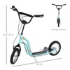 INFURNIC Kick Scooters Youth Scooter with Dual Brakes Adjustable Handlebar and Inflatable Tires, Blue, 47.25"*22.75"*33.5" - 4 of 4