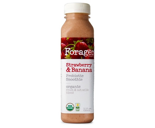Forager Organic Strawberry & Banana Smoothie 12 oz