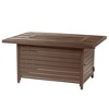 Oakland Living Aluminum Rectangle 48" x 36" 55000 BTUs Propane Wood Texture Panel Design Outdoor Patio Dining Table - 2 of 4