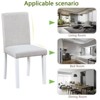 NicBex Set of 4 Mid Century Farmhouse Armless Dining Chairs with Padded Seat,Upholstered Side Chairs for Dining Room,Kitchen,Restaurant - 4 of 4
