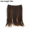 Unique Bargains Women's Straight Long Hair Hair Extensions High Temperature Fiber Mixed Brown 1 Pc - 3 of 3