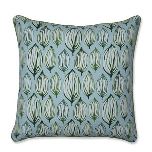 Tropical Leaf Verte Oversize Square Floor Pillow - Pillow Perfect, Beige Green