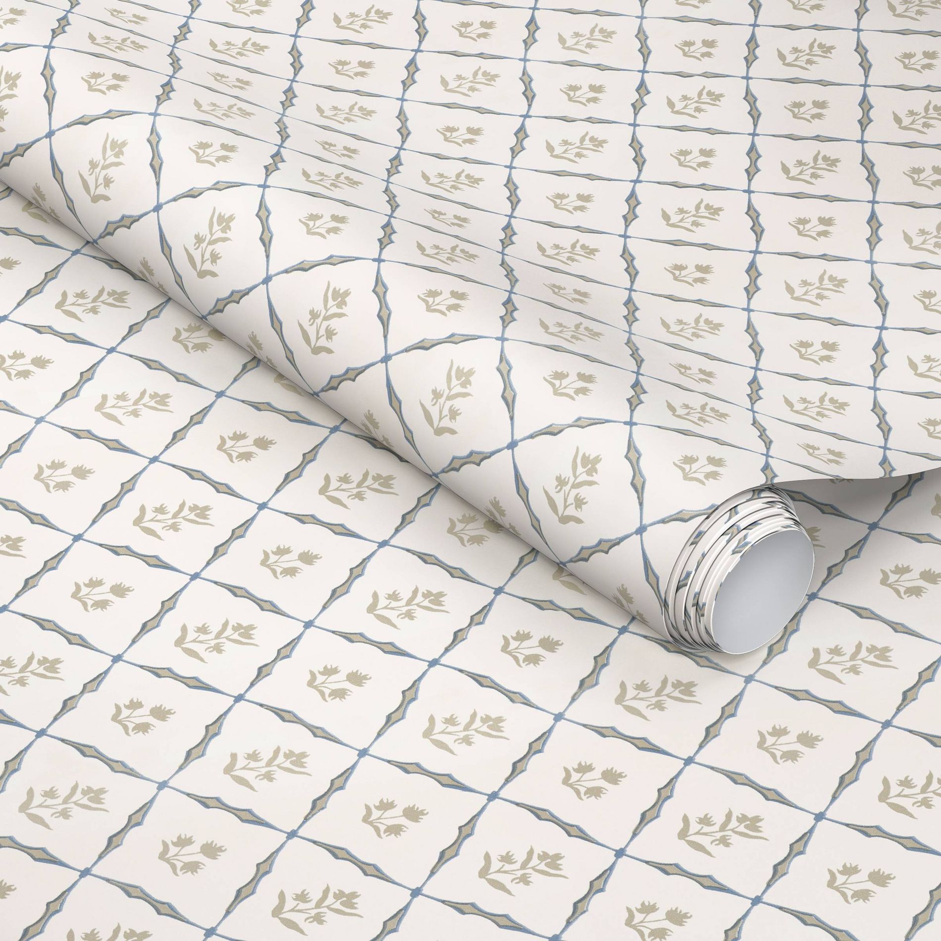 Block Print Cottage Floral Peel and Stick Wallpaper - Threshold™