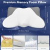 Sevobal Bed Pillows, Cervical Pillow with Ergonomic Support, Gusset Bed Pillows for Back, Stomach or Side Sleepers, White, 28.74"*14.5" - 4 of 4