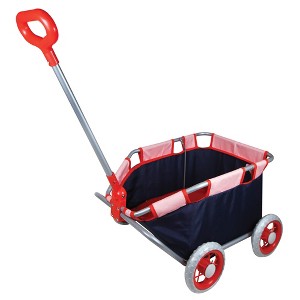 Lissi: Baby Doll Pull Cart in Navy & Red, Kids Ages 3+ - 1 of 4