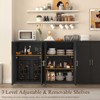 Brafabhome Accent Fluted Sideboard Buffet Cabinet with 4 Doors, Modern Credenza Storage Cabinet with Adjustable Shelves for Living Room Dinning Room - 2 of 4