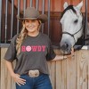 Simply Sage Market Women's Howdy Smiley Face Short Sleeve Garment Dyed Tee - 2 of 2