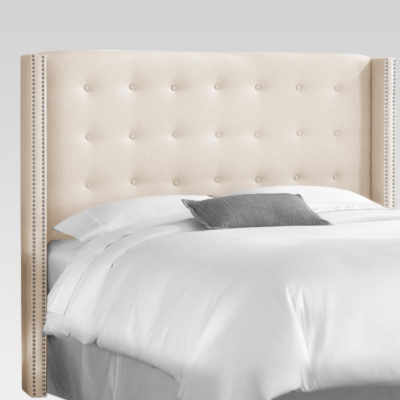 Skyline Furniture Nail Button Tufted Wingback Headboard, 1 of 7