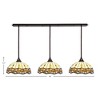 Toltec Lighting Any 3 - Light Chandelier in  Dark Granite with 16" Roman Jewel Art Glass Shade - 2 of 2