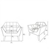COWLOWN Mid Century Lounge Chair, Button Tufted Accent Chair with Armrests & Wood Legs - 2 of 4