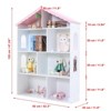 Angel Sar Wooden Kids Bookcase, 4-Tier Toy and Book Storage Organizer with Roof Design, White MDF Construction, Easy Assembly for Bedroom and Playroom - 3 of 4
