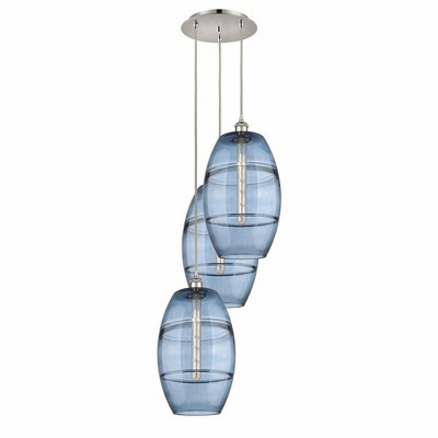 Vaz - 3 Light Cord Hung Multi Pendant In Industrial Style-56.25 Inches Tall and 16.5 Inches Wide