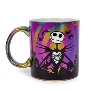 Silver Buffalo Disney The Nightmare Before Christmas Jack Skellington Electroplated Purple Swirl Ceramic Mug - 1 of 4