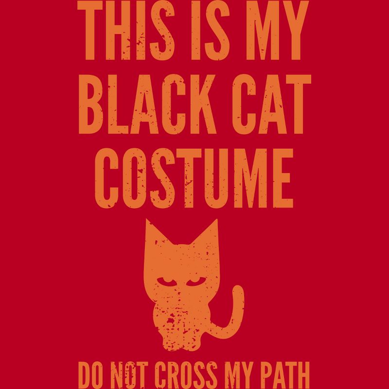Men's Design By Humans Halloween Introvert Black Cat Costume By Commykaze T-Shirt, 2 of 5