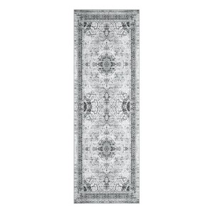 Vintage Floral Print Bedroom Living Room Rugs, Retro Accent Soft Non Slip Large Carpet for Nursery Dining Room - 1 of 4