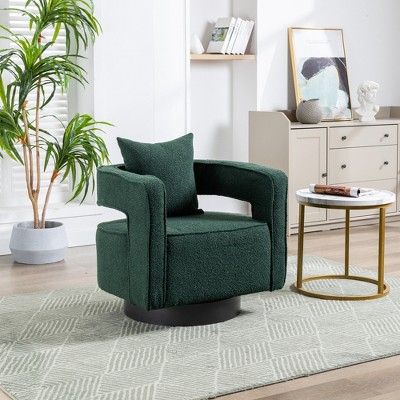 29"W Swivel Accent Open Back Chair Modern Comfy Sofa Chair For Nursery Bedroom Living Room, Club Chair Leisure Arm Chair - ModernLuxe