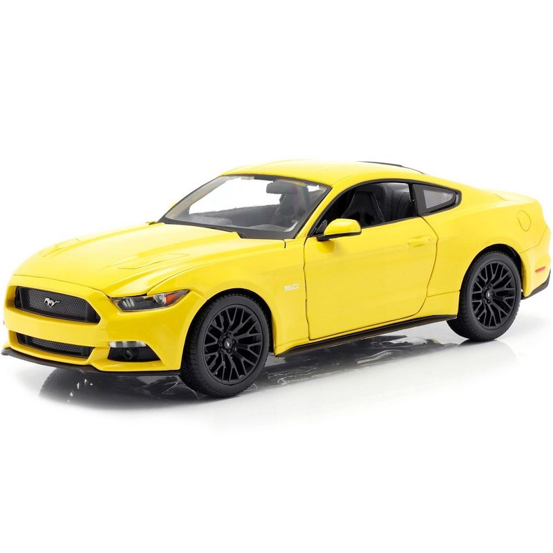 2015 Ford Mustang GT 5.0 Yellow 1/18 Diecast Model Car by Maisto, 1 of 6