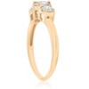 Pompeii3 1ct 3 Stone Diamond Engagement Round Cut Ring 10k Yellow Gold - 2 of 4