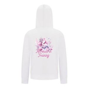 Everyday Kids Mermaid Collection Mermaid in Training Girls Zip Up Hoodie – Cute Mermaid Graphic Sweatshirt - 1 of 4