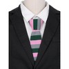 INSPIRE CHIC Men's Knitted Striped Skinny Neckties - 4 of 4