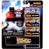 "Back to the Future" Time Machine 3 piece Set "Nano Hollywood Rides" Diecast Model Cars by Jada - 3 of 3