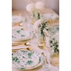 Trendables Plastic Disposable Plate Set 20 x 8" and 20 x 10" Green and Ivory Verdure Disposable Wedding Plate Set - 2 of 4