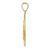 Black Bow Jewelry 14k Yellow Gold Hollow Spanish Miraculous Medal Pendant, 16 x 32mm - 2 of 4