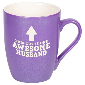 Elanze Designs This Guy Is One Awesome Husband Passion Purple 10 ounce New Bone China Coffee Cup Mug - 1 of 4