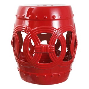 Lucky Coins 16" Chinese Ceramic Drum Garden Stool - JONATHAN Y - 1 of 4