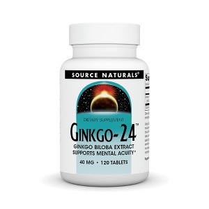 Ginkgo 24 Biloba Extract 40mg by Source Naturals, Inc.  -  120 Tablet - 1 of 3