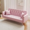 NicBex 71 Inch Velvet Convertible Love Seat Sofa Retro Style Upholstered Sofa Couch for Small Living Room,Bedroom - 2 of 4