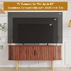 COUCHETA 47" Modern TV Stand with Sliding Doors - Walnut Entertainment Center for 80" TVs, Storage Media Console - 4 of 4
