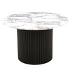 NicBex Natural Round Fluted Side Wooden Coffee Table,Mid-Century Circle Dining Table,Center Table for Living Room - 3 of 4
