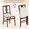 Costway Set of 4 Folding Dining Chairs w/Rubber Wood Frame Soft Padded Seat Cushion - 3 of 4
