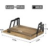 Sriracha Floating Shelves Wall Mounted Set of 2 Rustic Wood Shelves with Large Capacity(Carbonized Black) - 3 of 3