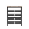 Industrial shoe rack, adjustable country style 5-layer shoe rack storage rack, with 4 mesh shelves - 3 of 4