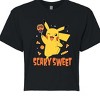 Women's - Pokémon - Pikachu Scary Sweet Cropped Graphic T-Shirt - 2 of 4