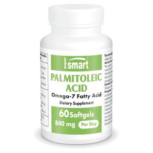 SuperSmart Palmitoleic Acid 840mg per Day - Omega 7 for Metabolic Health | Non-GMO & Gluten-Free - 60 Softgels - 1 of 1