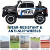 12V Kids Ride On Police Car with Remote Control, Electric Pickup Truck for Toddlers, 3 Speeds, Spring Suspension, LED Lights - 3 of 4