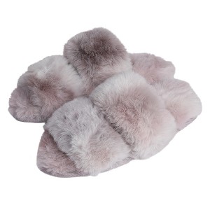 Roxoni Faux Fur Tie & Dye Slippers – Stylish & Trendy Slip-ons for Women – Super Soft Fluffy Fur for Superior Comfort & Luxury - 1 of 4