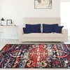 Bohemian Rustic Medallion Indoor Non-Slip Washable Runner or Area Rug by Blue Nile Mills - 2 of 4