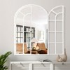 Dovelina Arched Wood Frame Window Pattern Decorative Wall Mirror - 4 of 4