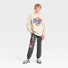 Boys' Marvel Super Heroes Battle Ready Hooded Fleece Sweatshirt - Off-White - 4 of 4