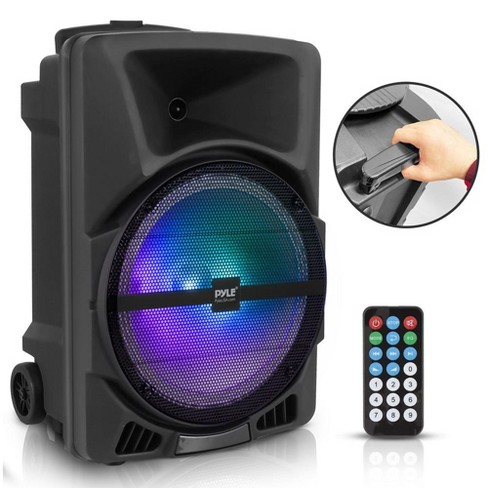 Pyle 8” wireless 2024 BT portable speaker PPHP842B with party lights